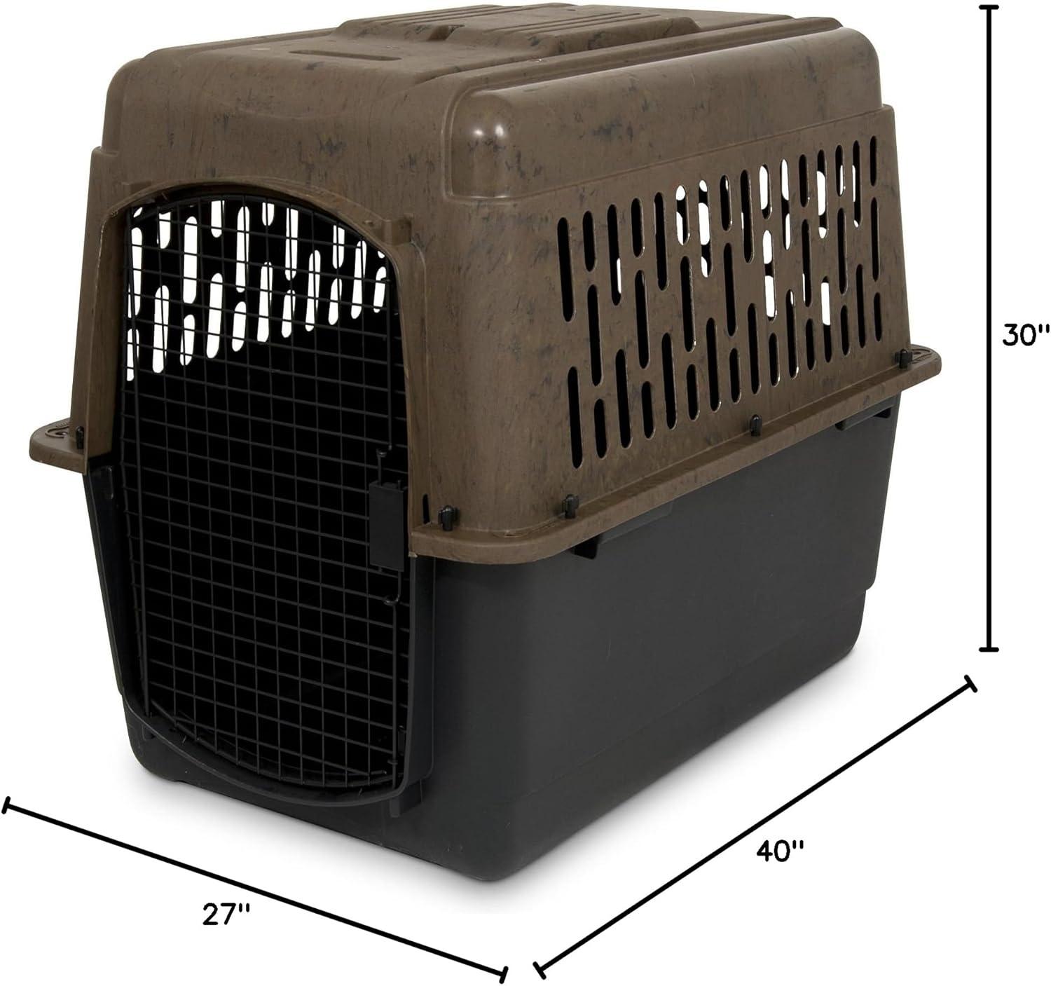 Large Black Heavy-Duty Plastic Pet Kennel