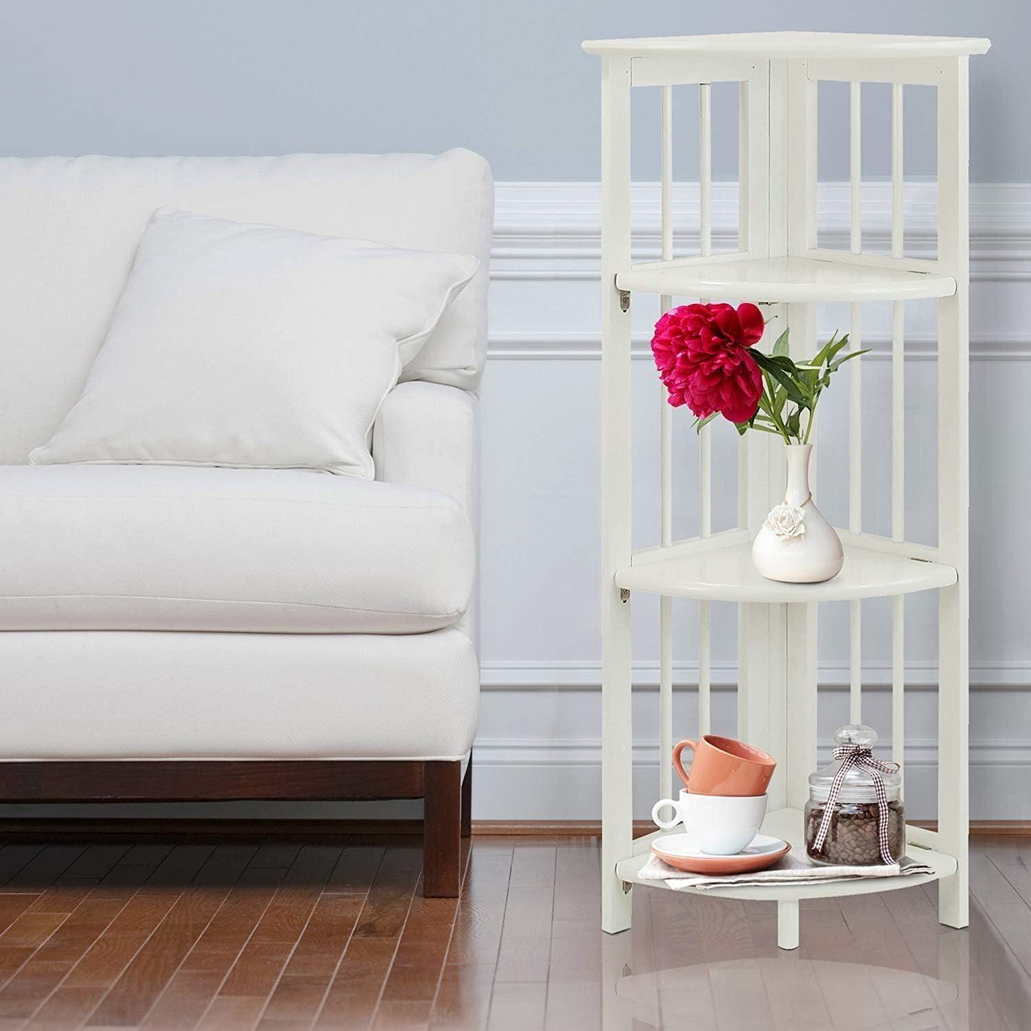 Yu Shan CO USA Ltd  4-tier corner folding bookcase  White