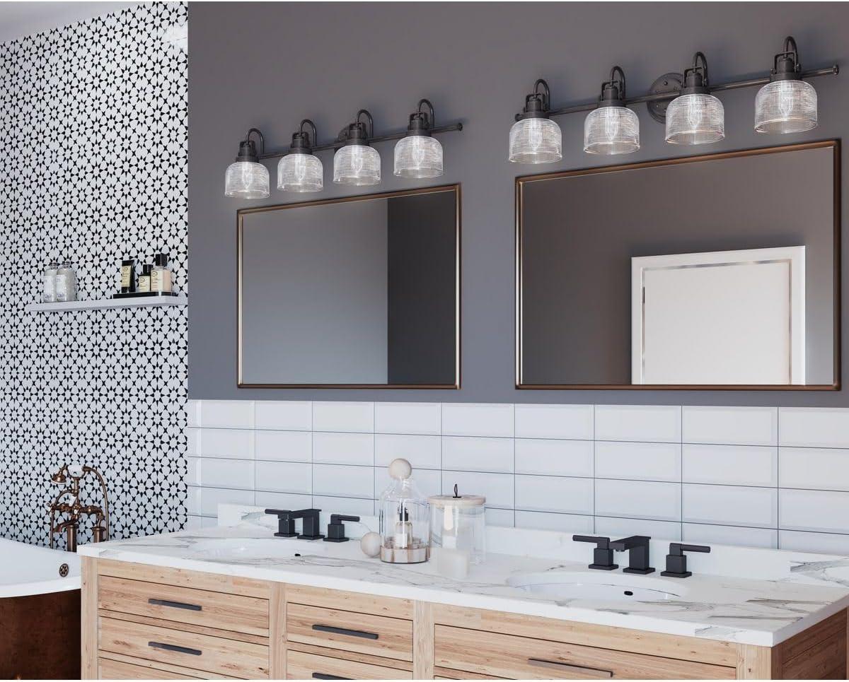 Rosser 4 Light Transparent Dimmable Vanity Light