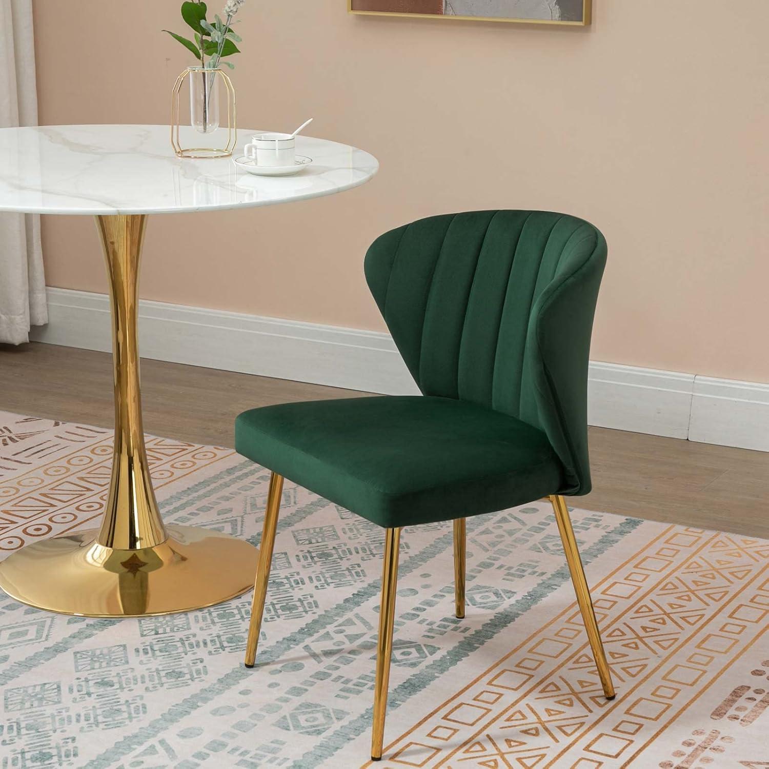 Isaac Velvet Accent Dining Chair Set of 2 | Karat Home - Fuchsia