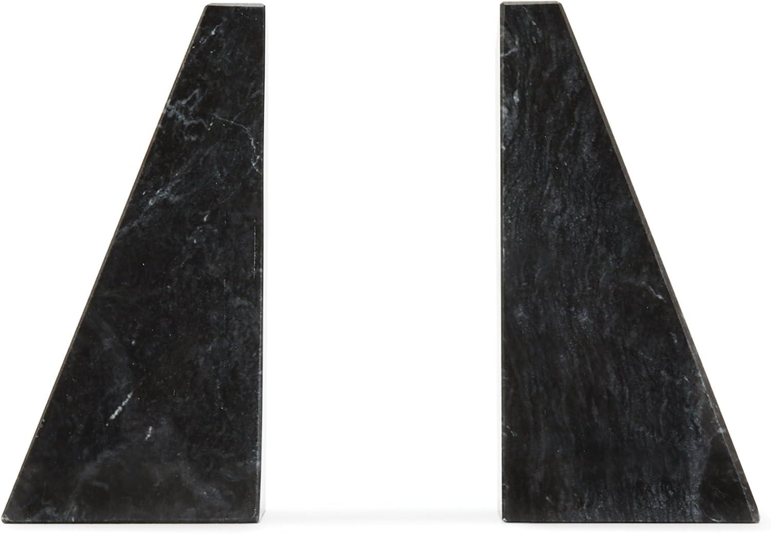 Triangular 100% Natural Polished Marble Bookends