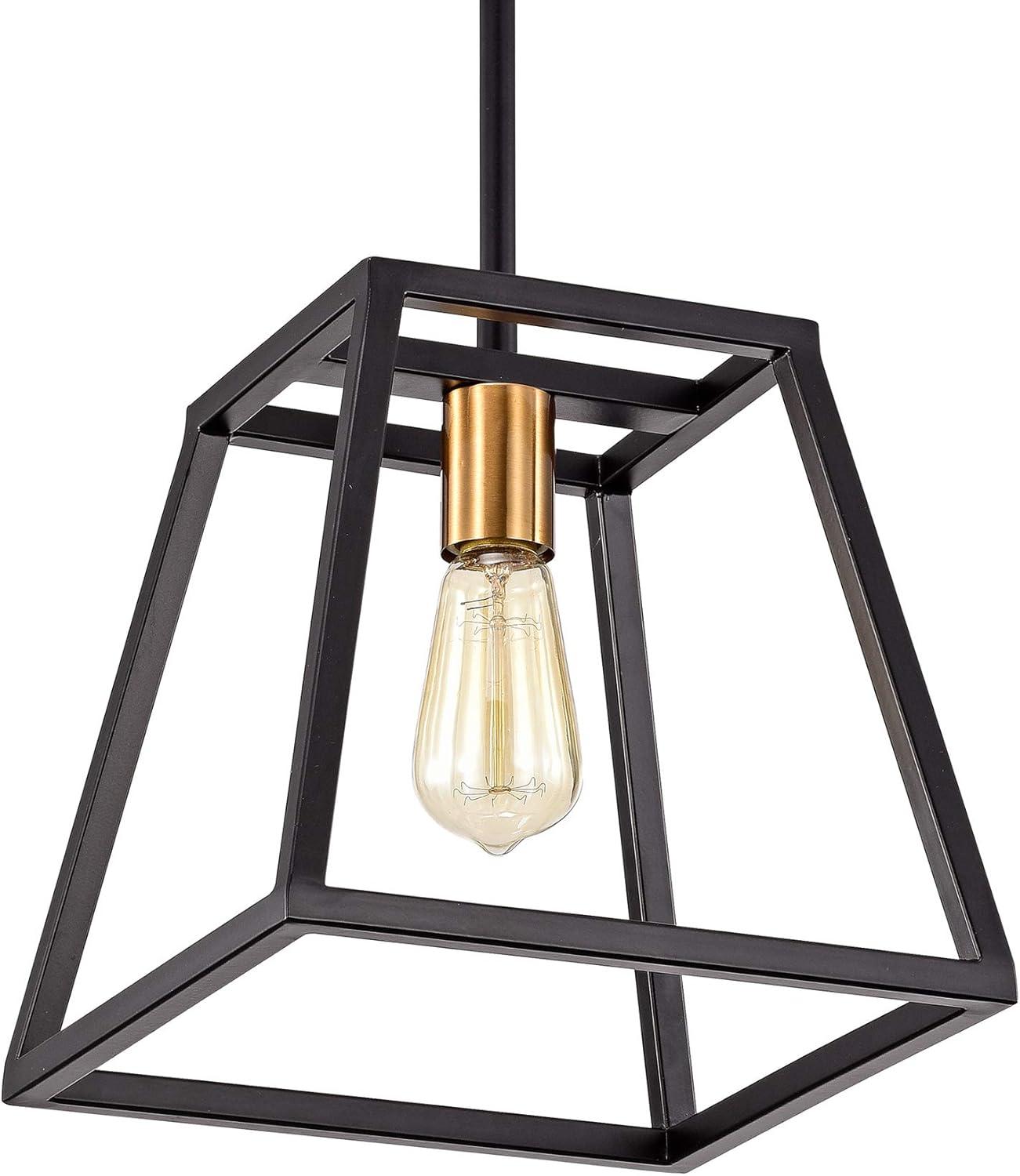 Progress Lighting Briarwood 5-Light Linear Chandelier, Antique Bronze, Faux-Painted Wood Enclosure