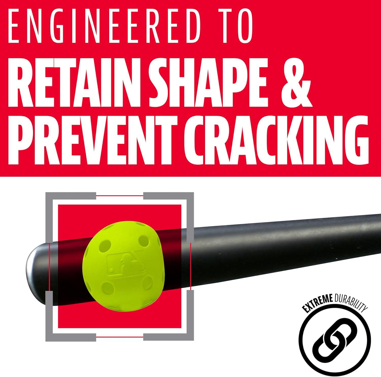 Franklin Sports Indestruct-A-Ball Plastic Batting Practice Baseballs, Softballs + Golf Balls - Training Packs