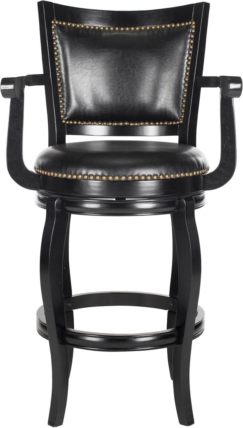 Gitano Swivel Bar Stool - Black - Safavieh