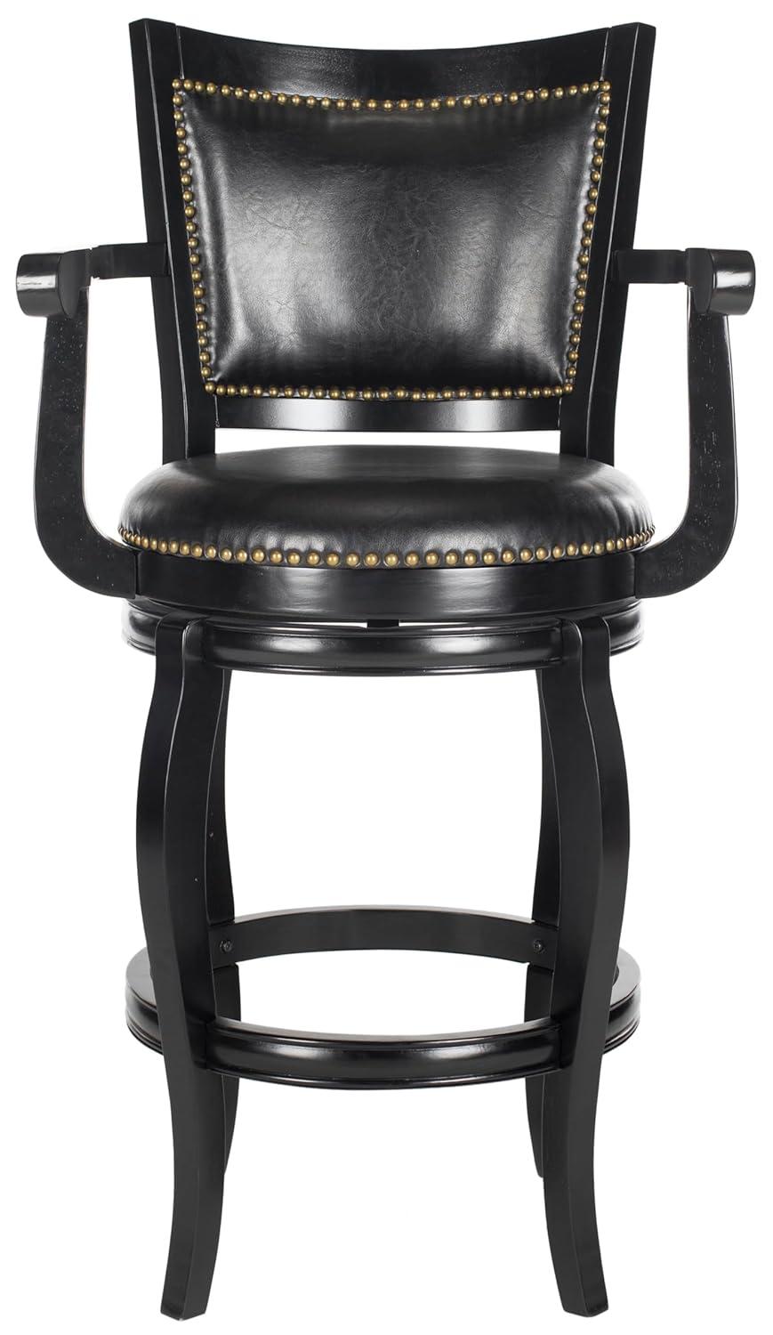 Gitano Swivel Bar Stool - FOX7009 - Black - Safavieh Couture