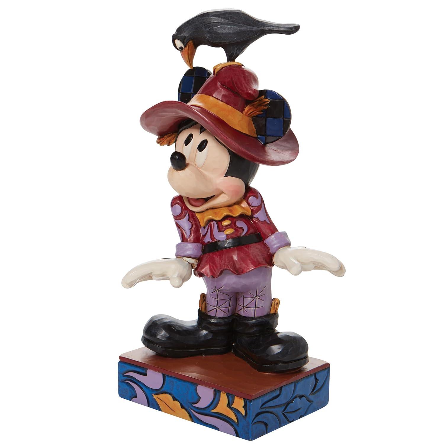 Enesco Jim Shore Disney Traditions Halloween Scarecrow Mickey Mouse Figurine, 7.625 Inch, Multicolor