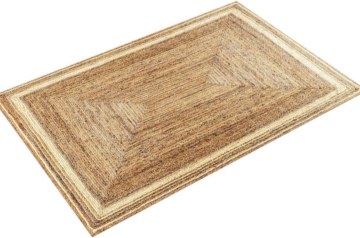 Flash Furniture Natural Fiber Jute Area Rug - Braided Indoor Jute Rug - Natural Area Rugs