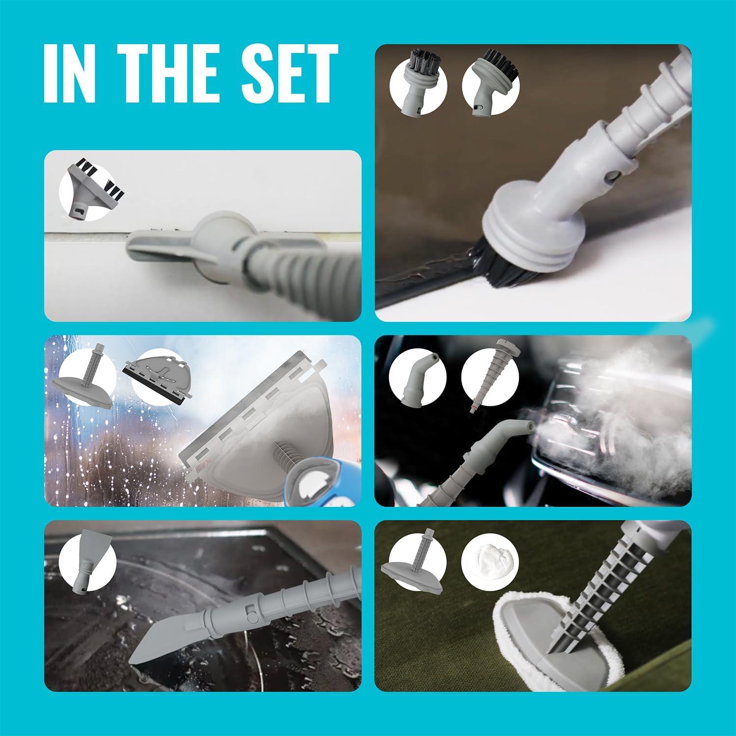 PurSteam 10-in-1 Steam Mop with Handheld Steam Cleaner for Tile & Hardwood Floors