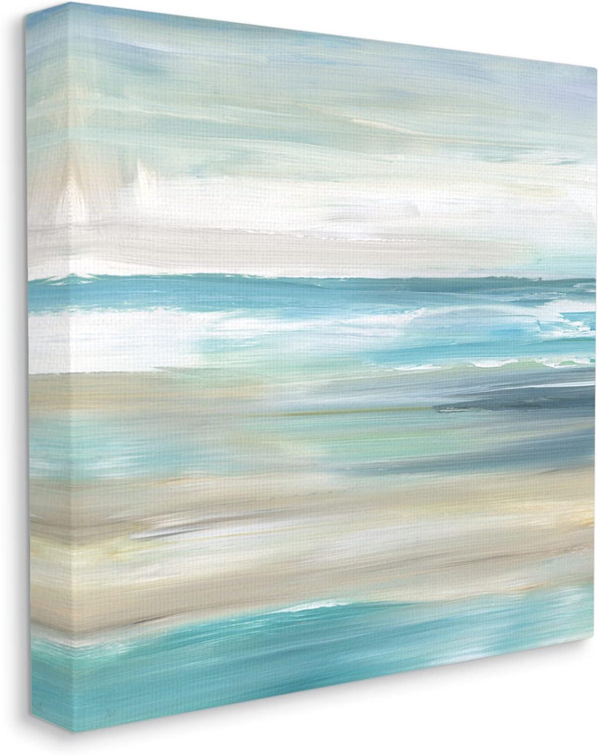 Stupell Industries Abstract Beach Sand Ocean Waves Canvas Wall Art