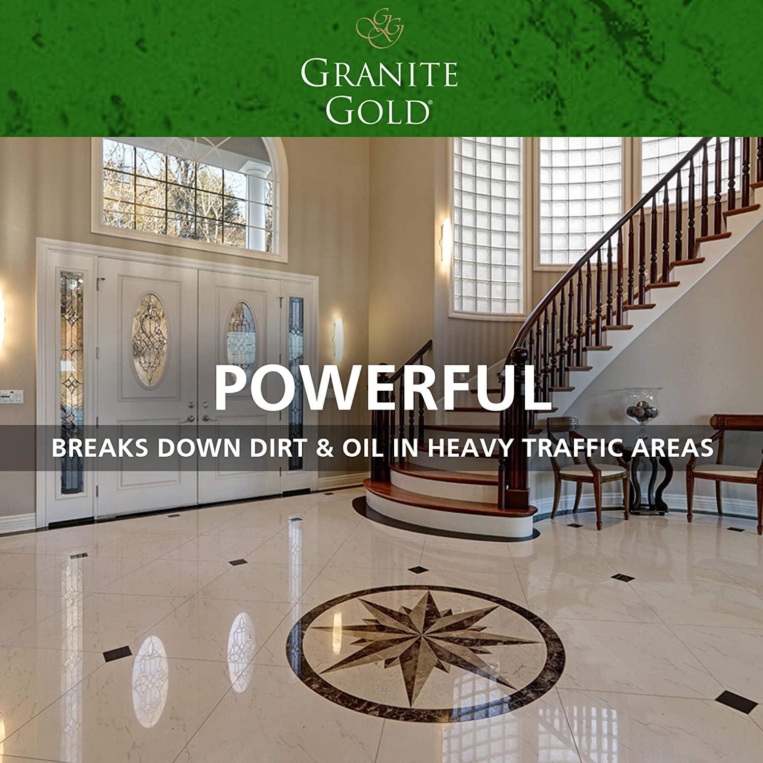 Granite Gold Stone And Tile Floor Cleaner - No-Rinse Deep Cleaning Granite, Marble, Travertine, Ceramic Solution - 32 Ounces (Packaging may vary)