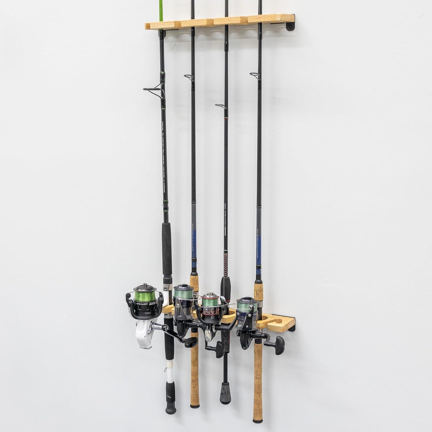 StoreYourBoard Stillwater Fishing Pole Storage Rack | Holds up to 8 Rods