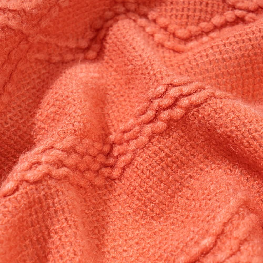 Battilo Home Throw Blanket for Couch, Textured Soft Throw Blankets, Decorative Knitted Blanket for Home Living Room Decor, 50"x60"