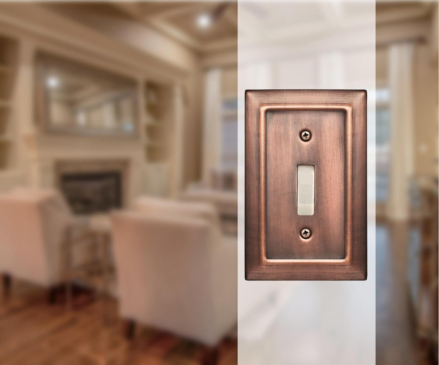 Monarch Abode Architectural 1-Gang Toggle Light Switch Standard Wall Plate (Set of 2)