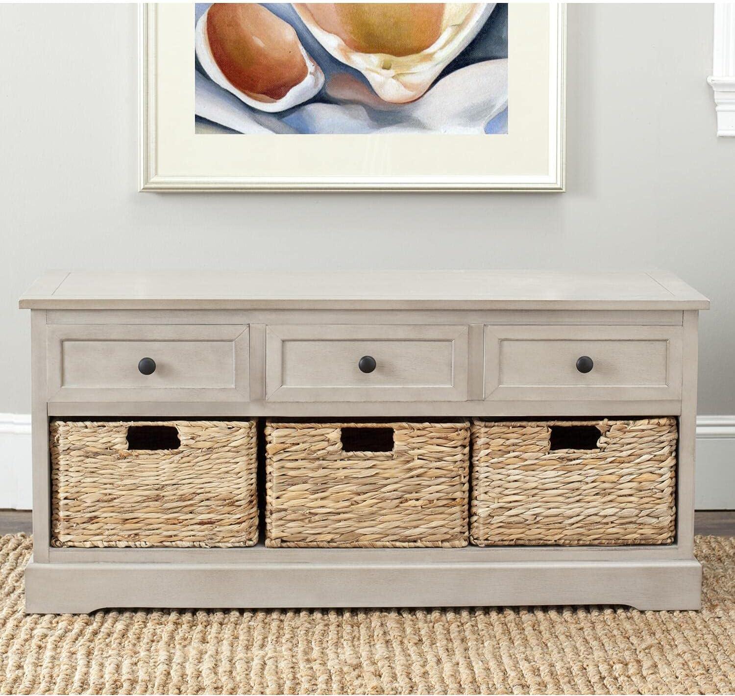 Adayla Solid Wood Drawers Storage Bench