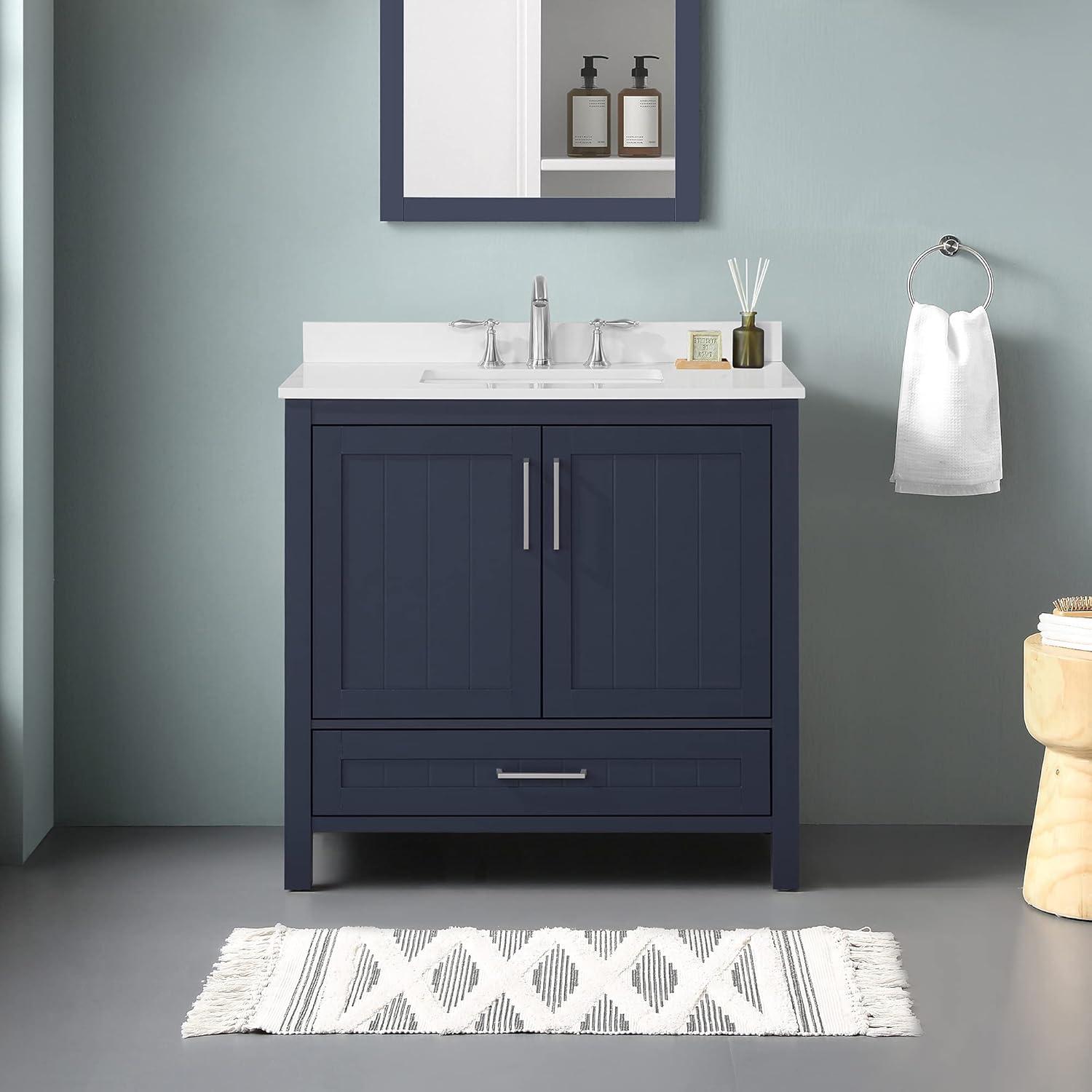 Ove Decors OVE Decors Kansas 36" Single Bathroom Vanity, in Midnight Blue Finish