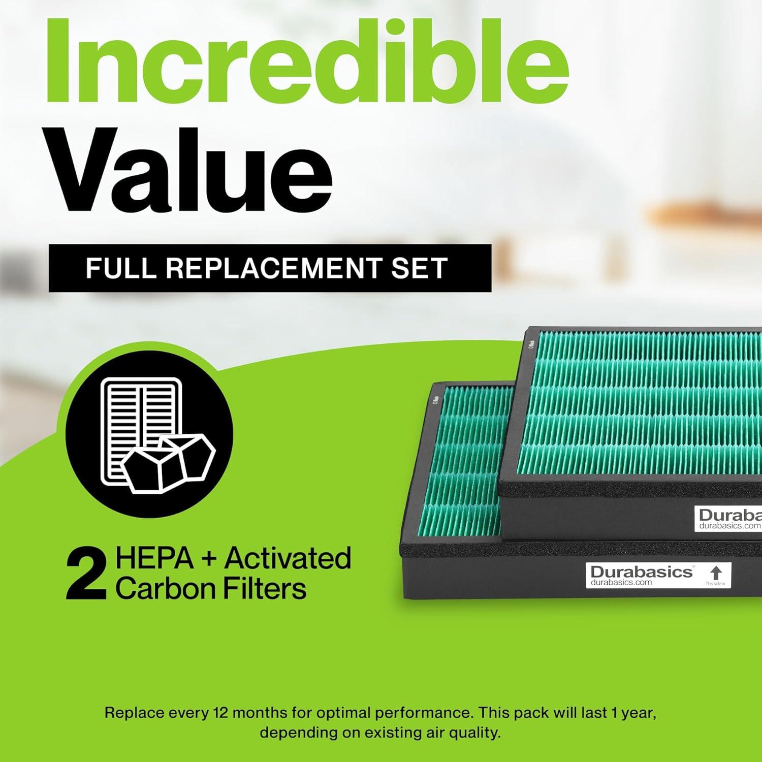 Coway Replacement Max2 Filter Set for Airmega 400 Series: True HEPA, Captures Smoke & Dust, Compatible with Coway Purifiers