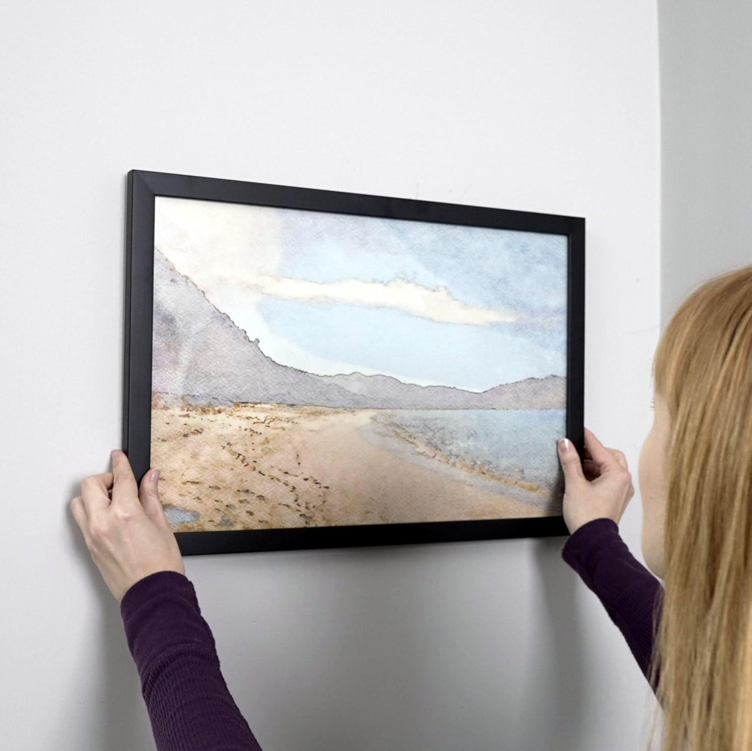 14x9 Frame Black Picture Frame - Complete Modern Photo Frame Includes UV Acrylic Shatter Guard Front, Acid Free