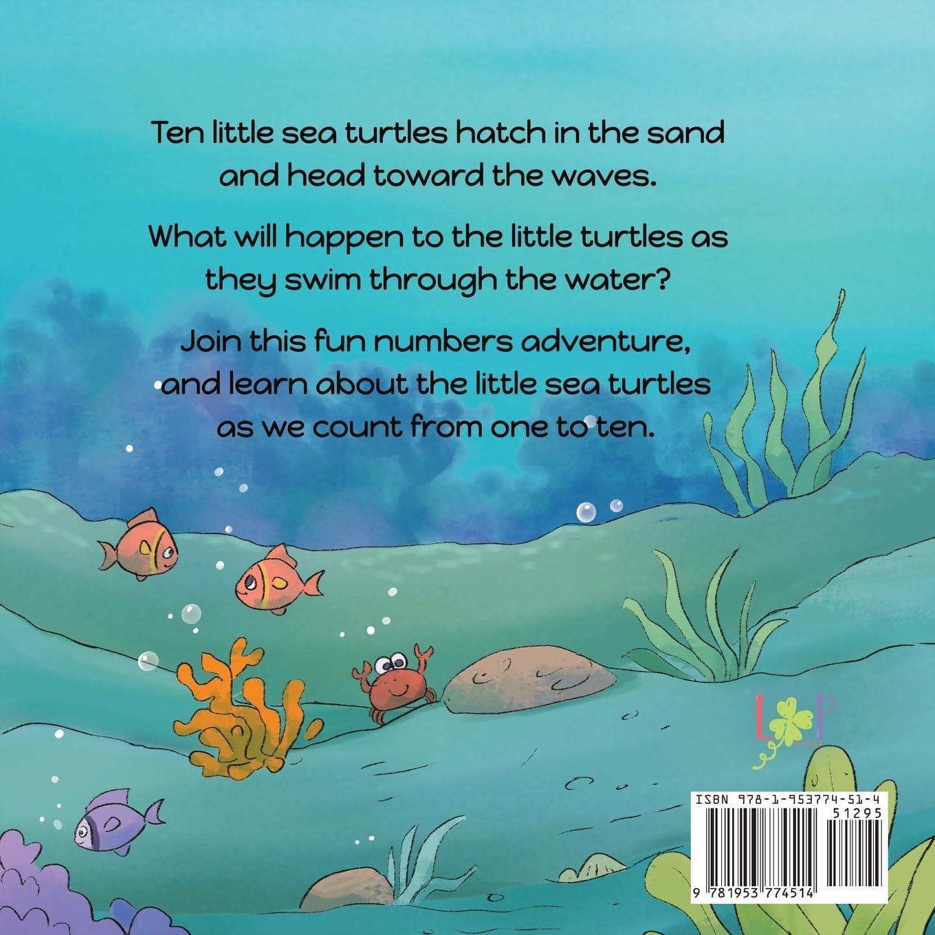 Ten Little Sea Turtles: A Counting Book, (Paperback)