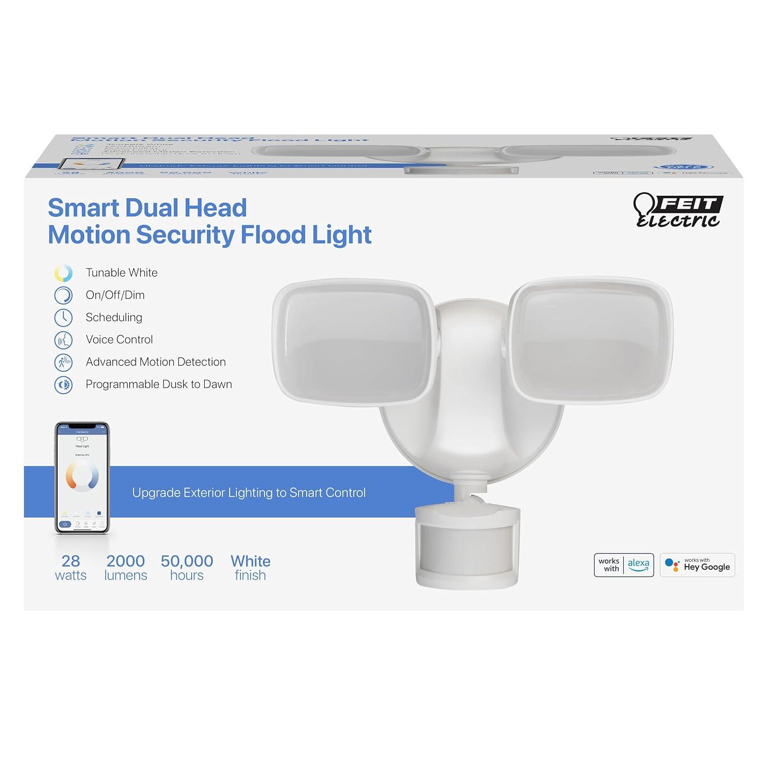 Feit Electric SMART Motion-Sensing Hardwired LED White Security Floodlight