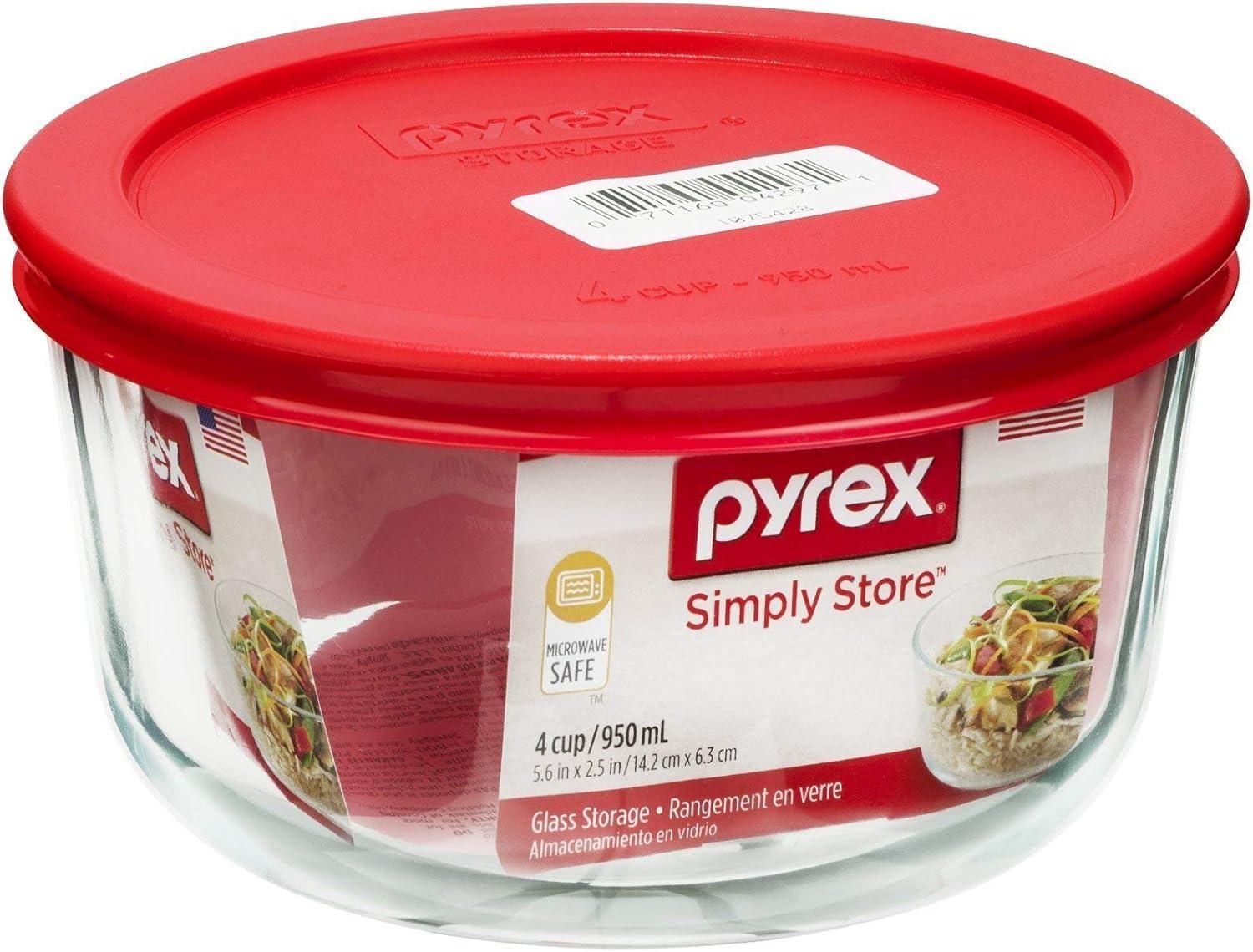 Pyrex 4 cups Clear Food Storage Container 1 pk (Case of 4)