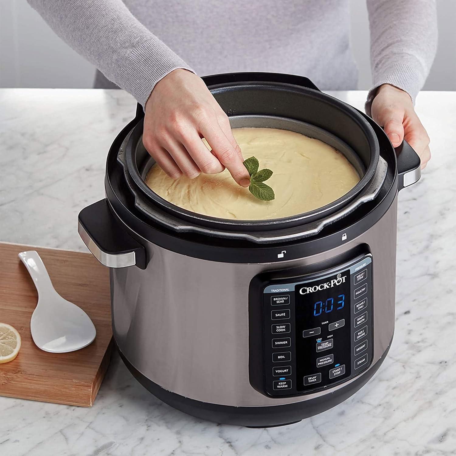 Crock-Pot 8-Quart Multi-Use XL Programmable Slow Cooker Pressure Cooker