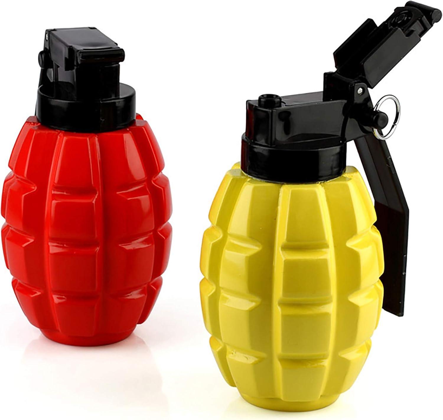 Caliber Gourmet Condiment Dispenser Set. Grenade Shape for BBQ Grill, Camping & Picnics, Ketchup Mustard Bundle Set, Red & Yellow, Home & Kitchen,Tactical Combat Design,Squeeze Bottles, Christmas Gift