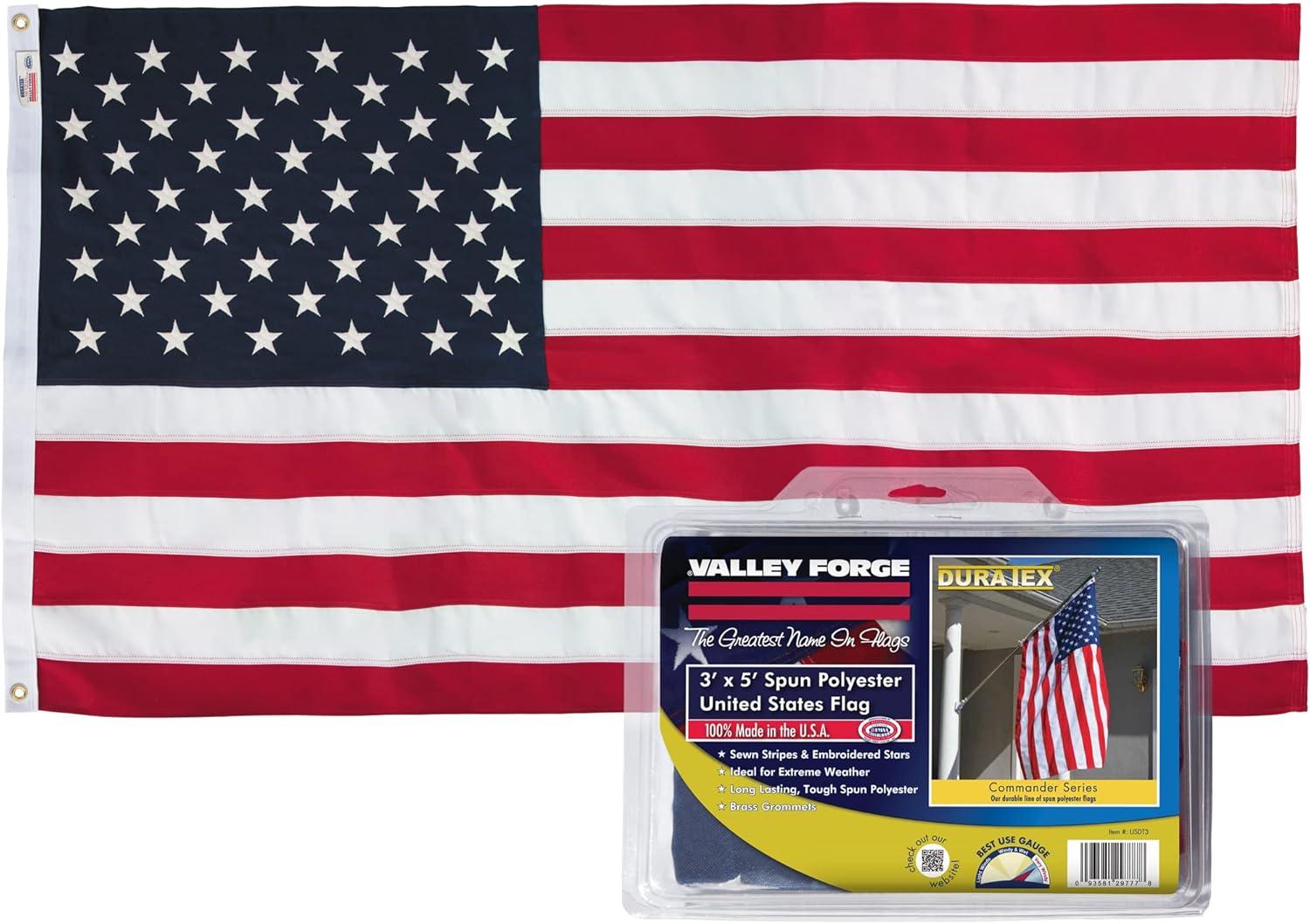 Valley Forge American Flag 36 in. H X 60 in. W Model No. USPN-1