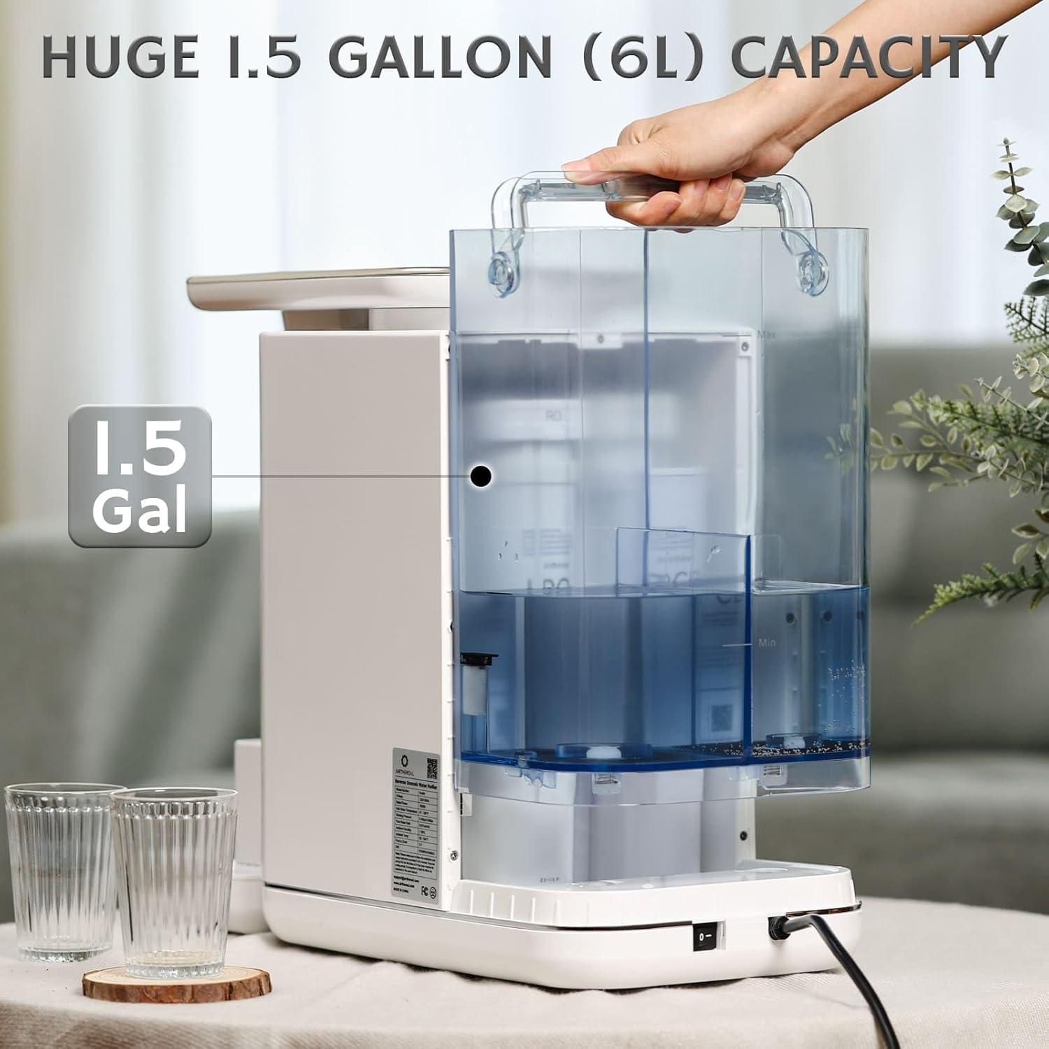 Airthereal 6L White Countertop Reverse Osmosis Water Filter System