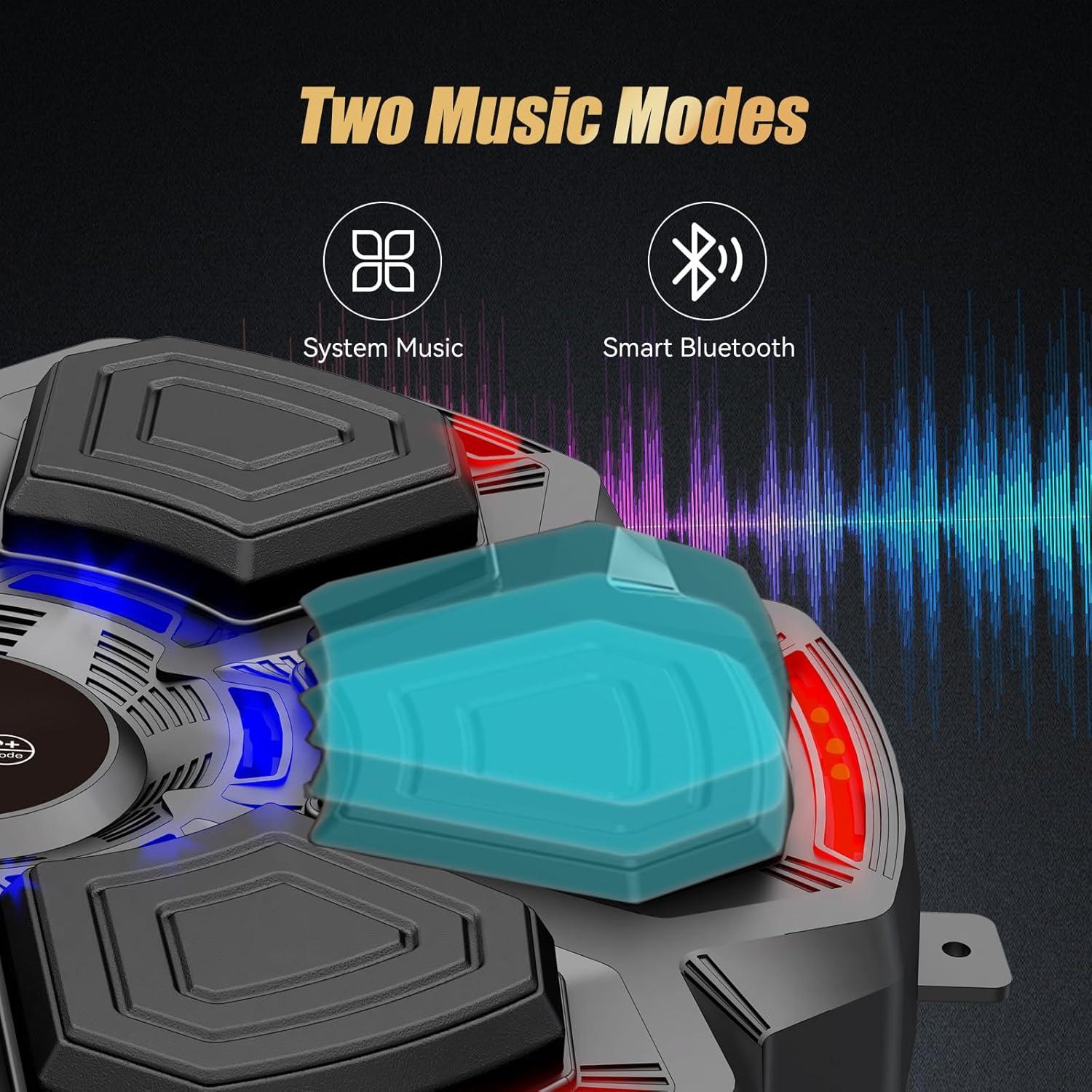 Music Boxing Machine for Adults : Smart Bluetooth Wall Mounted Punching Trainer with Gloves - Interactive Boxing Target - Workout Boxing Equipment for Home Gym Office