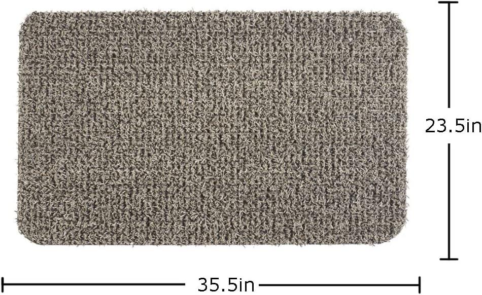 CLEAN MACHINE 10376921 High Traffic Astroturf Dirt Trapper Doormat, 23.5" x 35.5", Desert Taupe