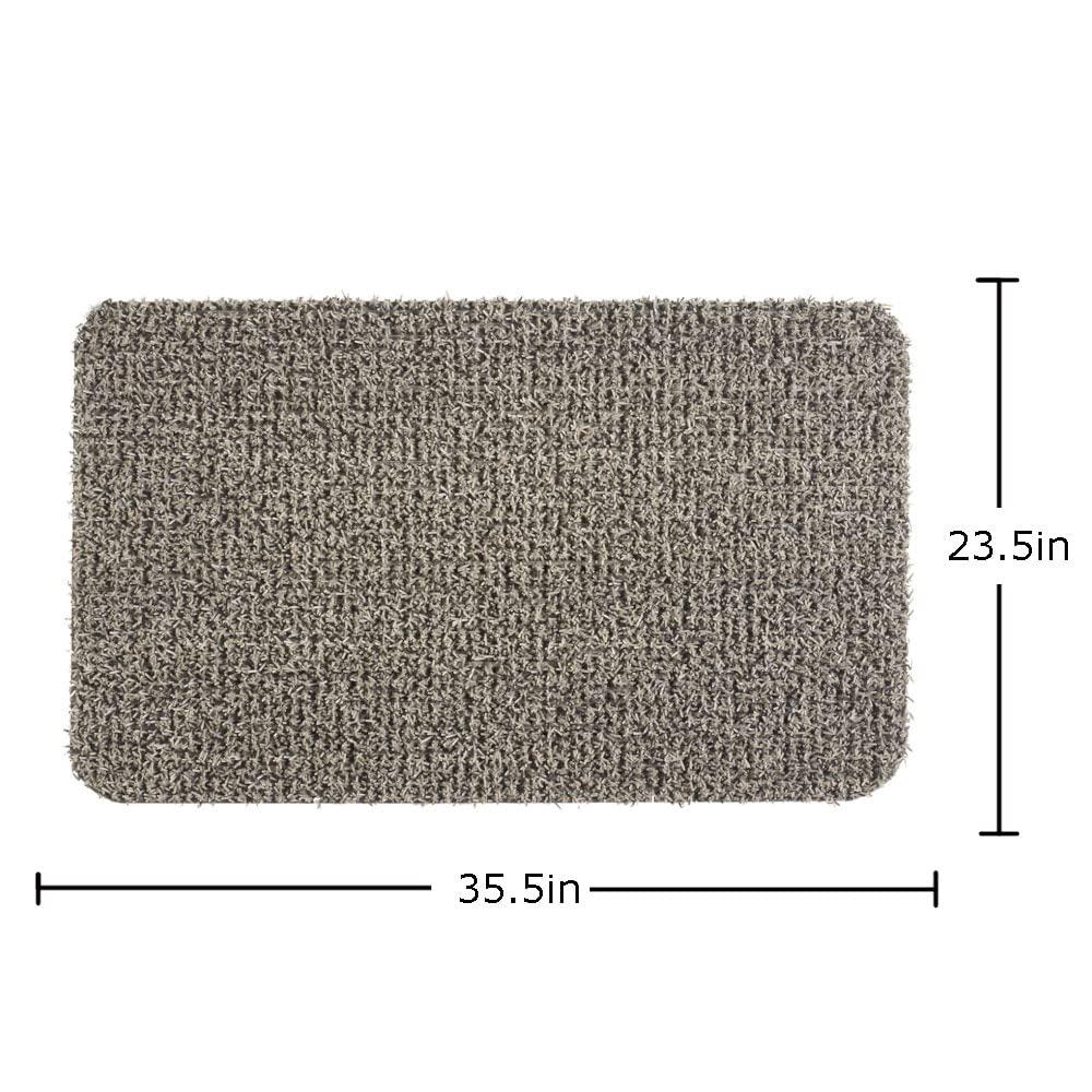 CLEAN MACHINE 10376921 High Traffic Astroturf Dirt Trapper Doormat, 23.5" x 35.5", Desert Taupe