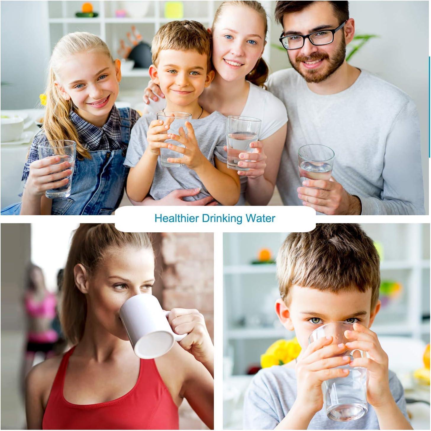 APEX EXPRT MR-2050 Dual Countertop Water Filter - Carbon and Mineral pH Alkaline, Easy Install Faucet - Reduces Heavy Metals, Bad Taste and Up to 99% of Chlorine (White)