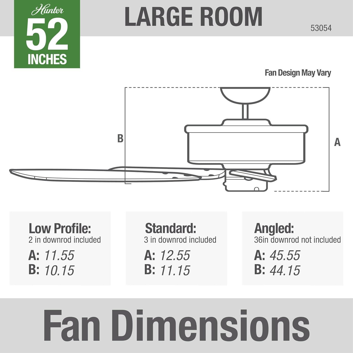 Hunter 52" White Indoor/Outdoor Ceiling Fan with Reversible Blades