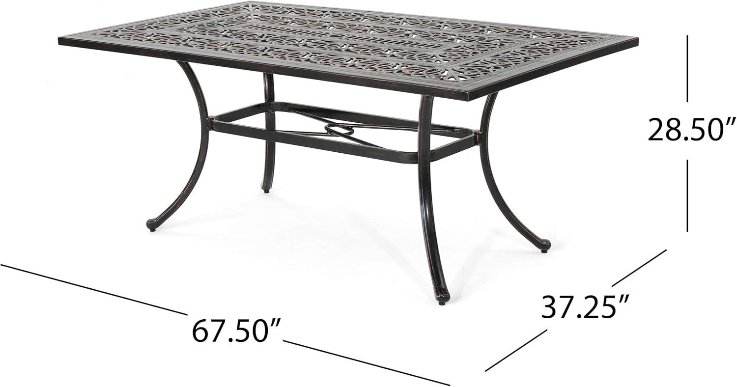 Fleur De Lis Living Outdoor Rectangular Dining Table