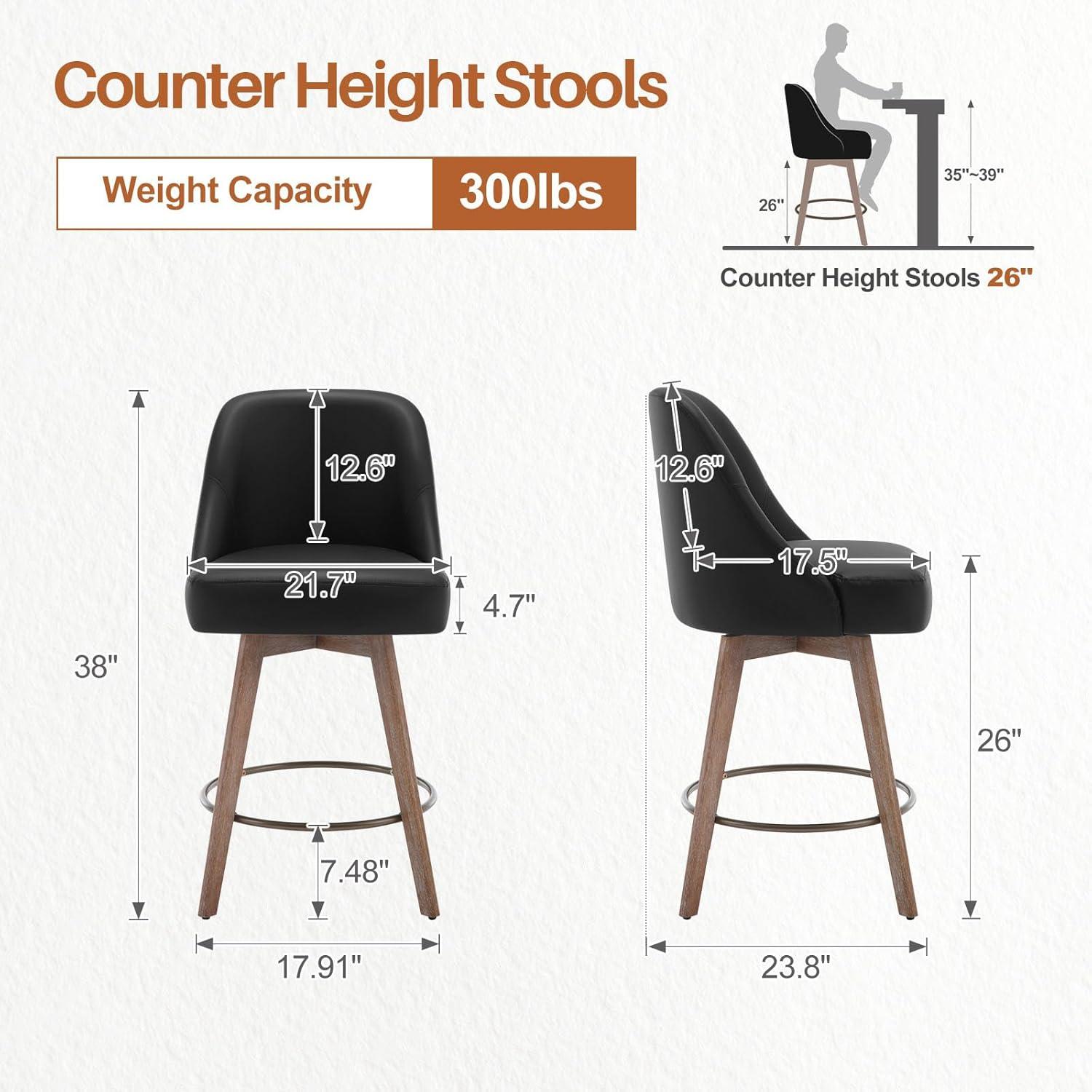 Kishmat Swivel 26'' Counter Stool