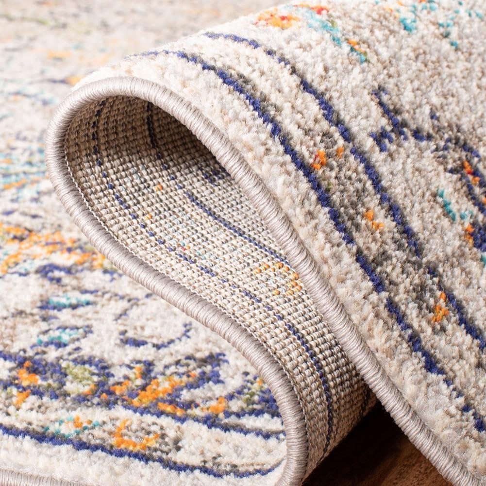 Madison MAD447 Power Loomed Indoor Area Rug - Grey/Light Blue - 5'3"x7'6" - Safavieh