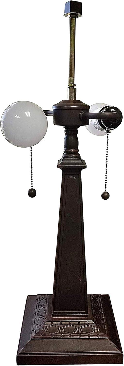 Amora Lighting Tiffany Style Multi Color Mission Table Lamp 22" Tall