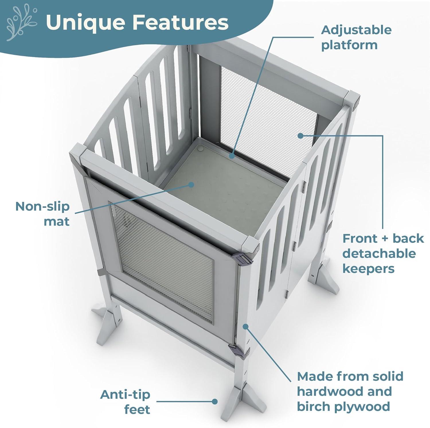 Guidecraft Contemporary Kitchen Helper Foldable Step Stool