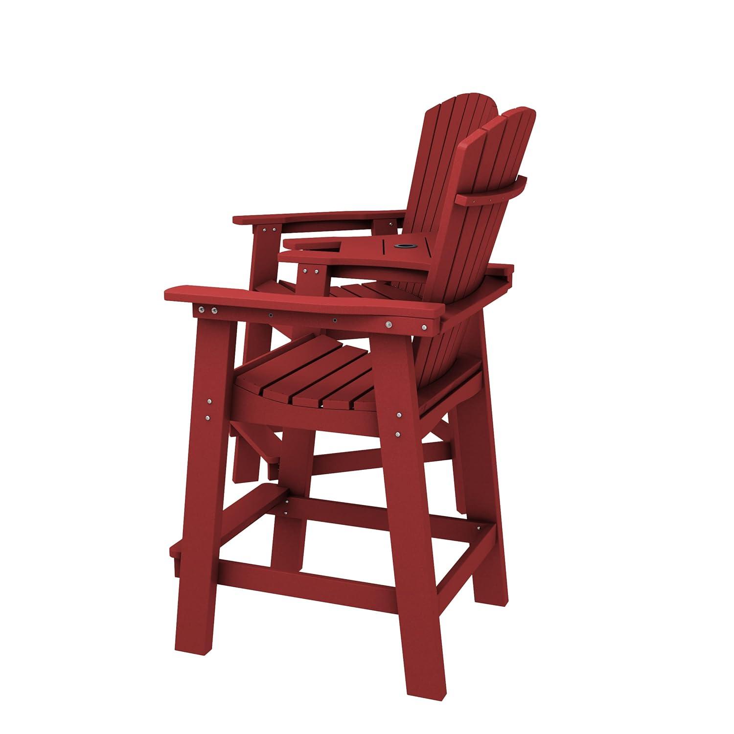 Rosecliff Heights Wolak HDPE Outdoor Adirondack Chair Set With Table