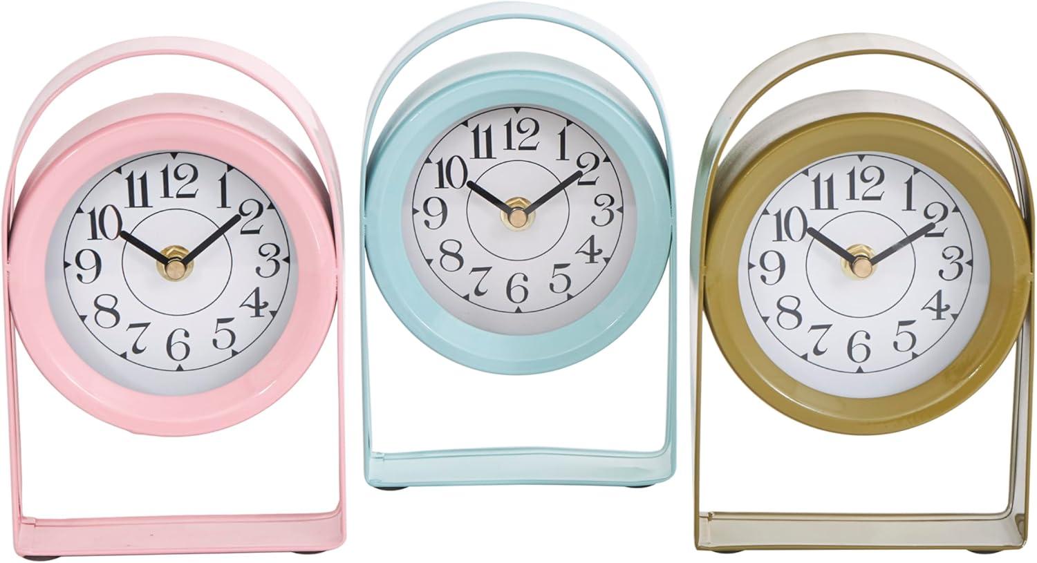 Lailah Metal Clock With Arched Stands (Set of 3)