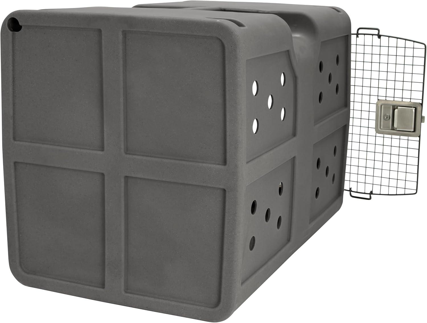 Dakota Large Ventilated Framed Pet Kennel w/Ultra-Secure Lock, Easy-Grip Handle & Keyed Paddle Latching Door for Large-Breed Dogs