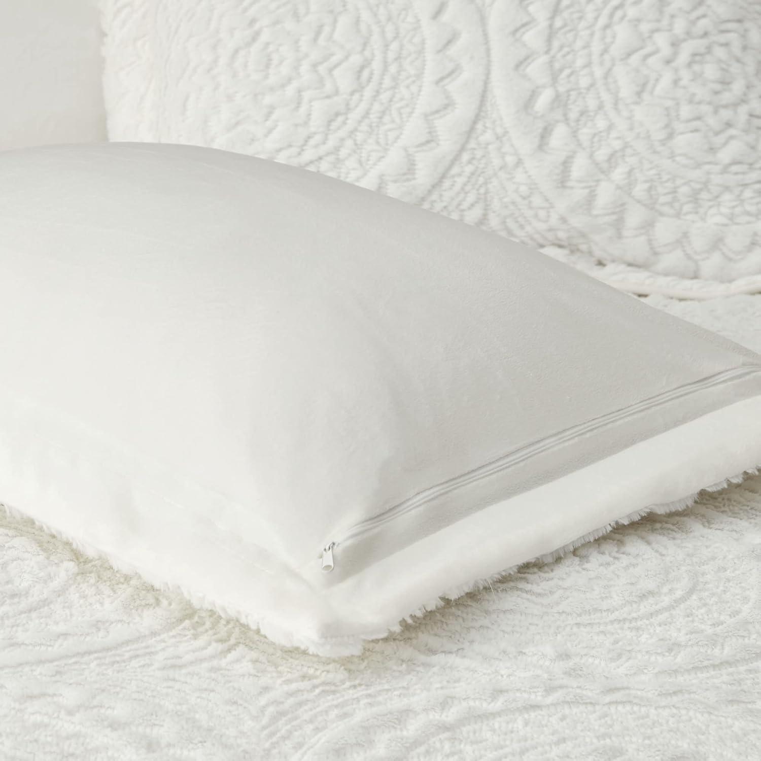 Madison Park Arya Embroidered Medallion Faux Fur Ultra Plush Comforter Set