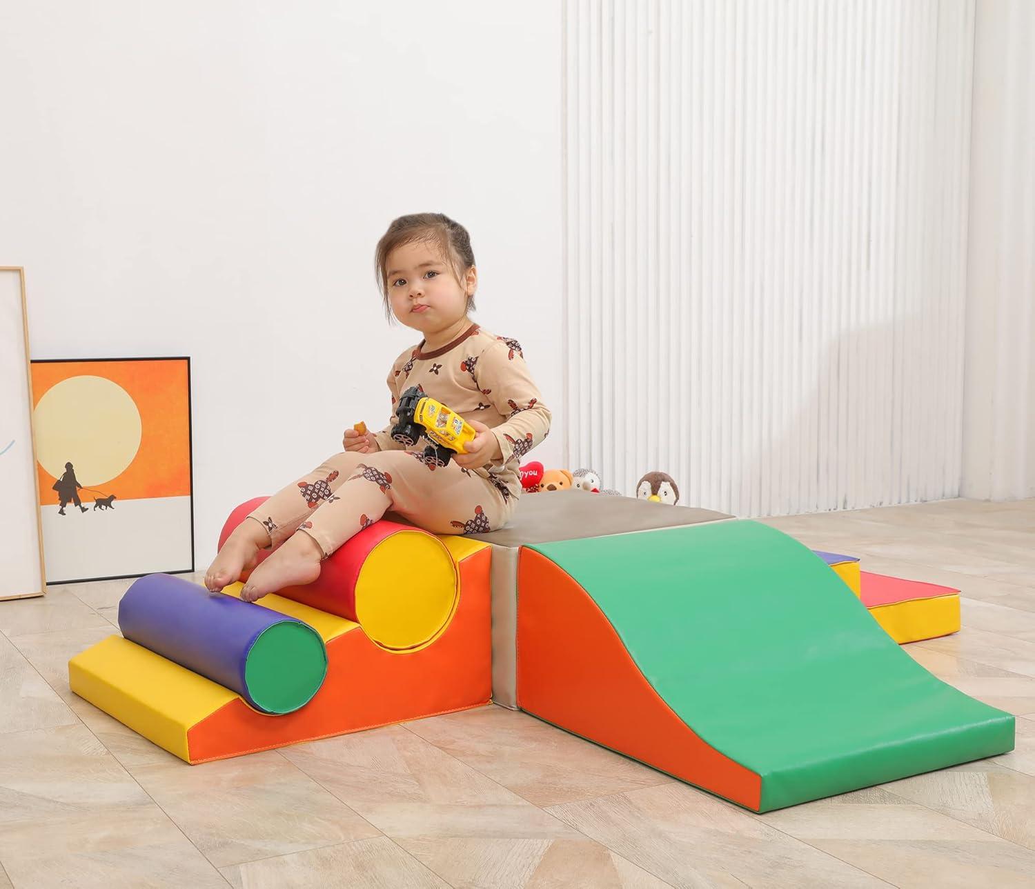 Multicolor Foam Climbing Set for Toddlers