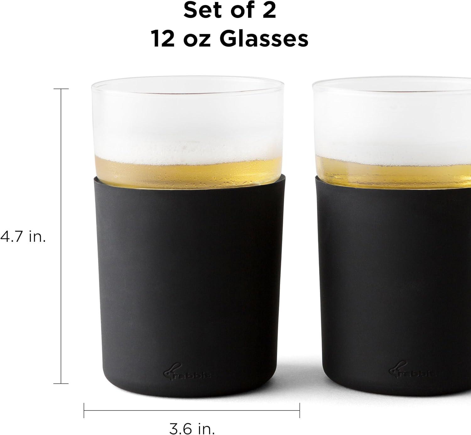 Rabbit Freezable 12 oz. Beer Glasses (Set of 2)