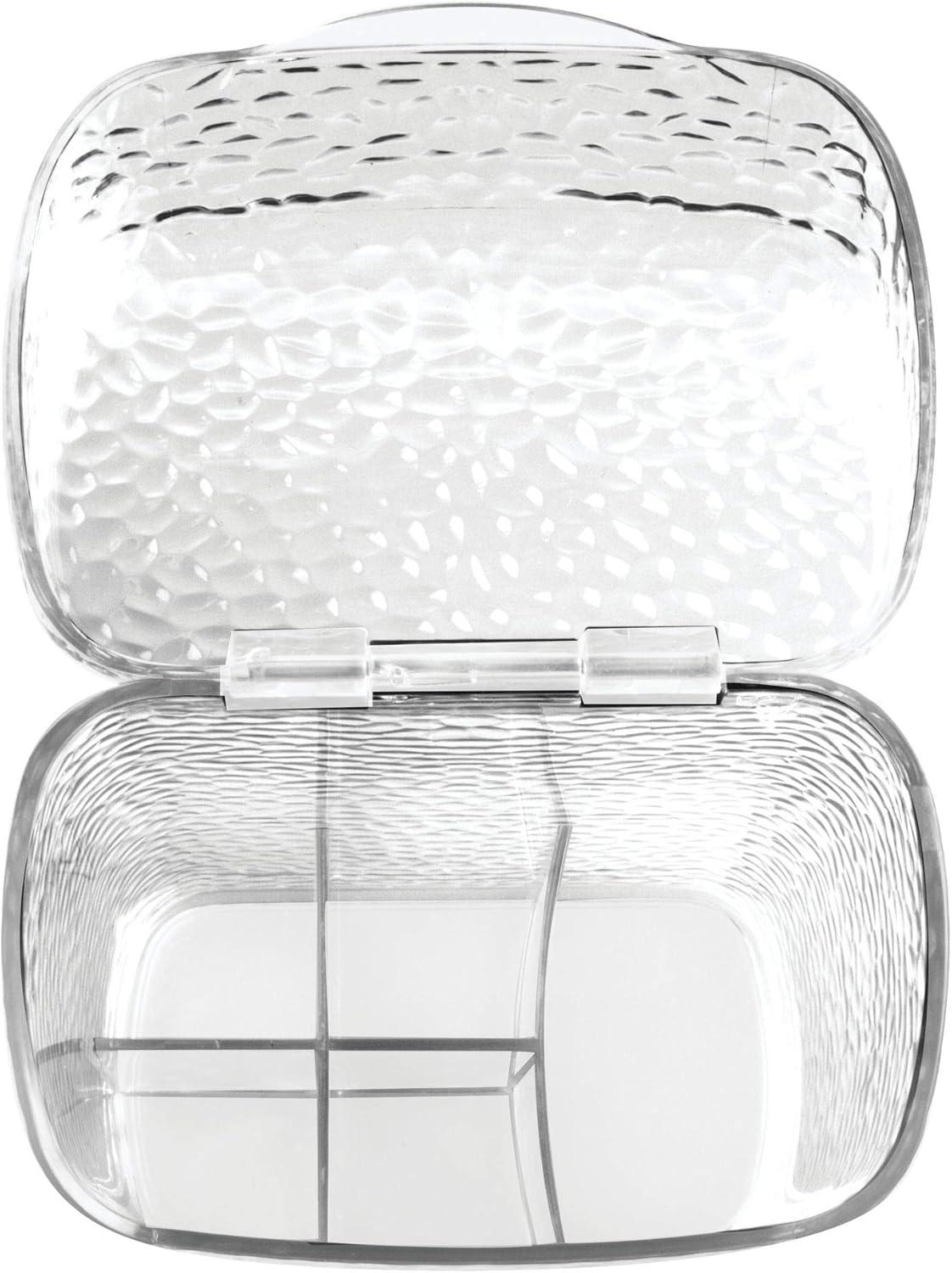 iDesign Rain Plastic Toothbrush Holder, Clear