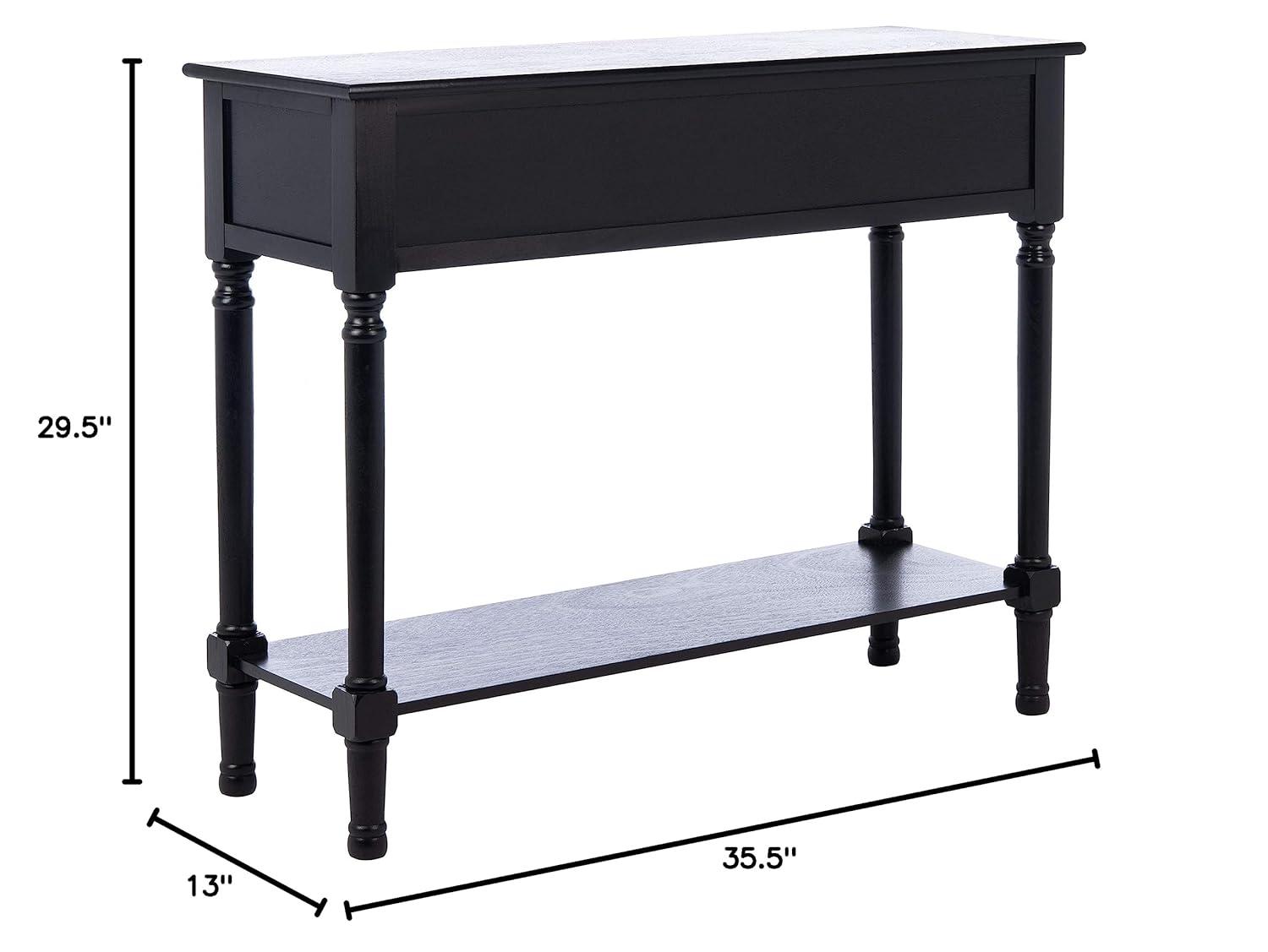 Ryder 2 Drawer Console Table - Black - Safavieh