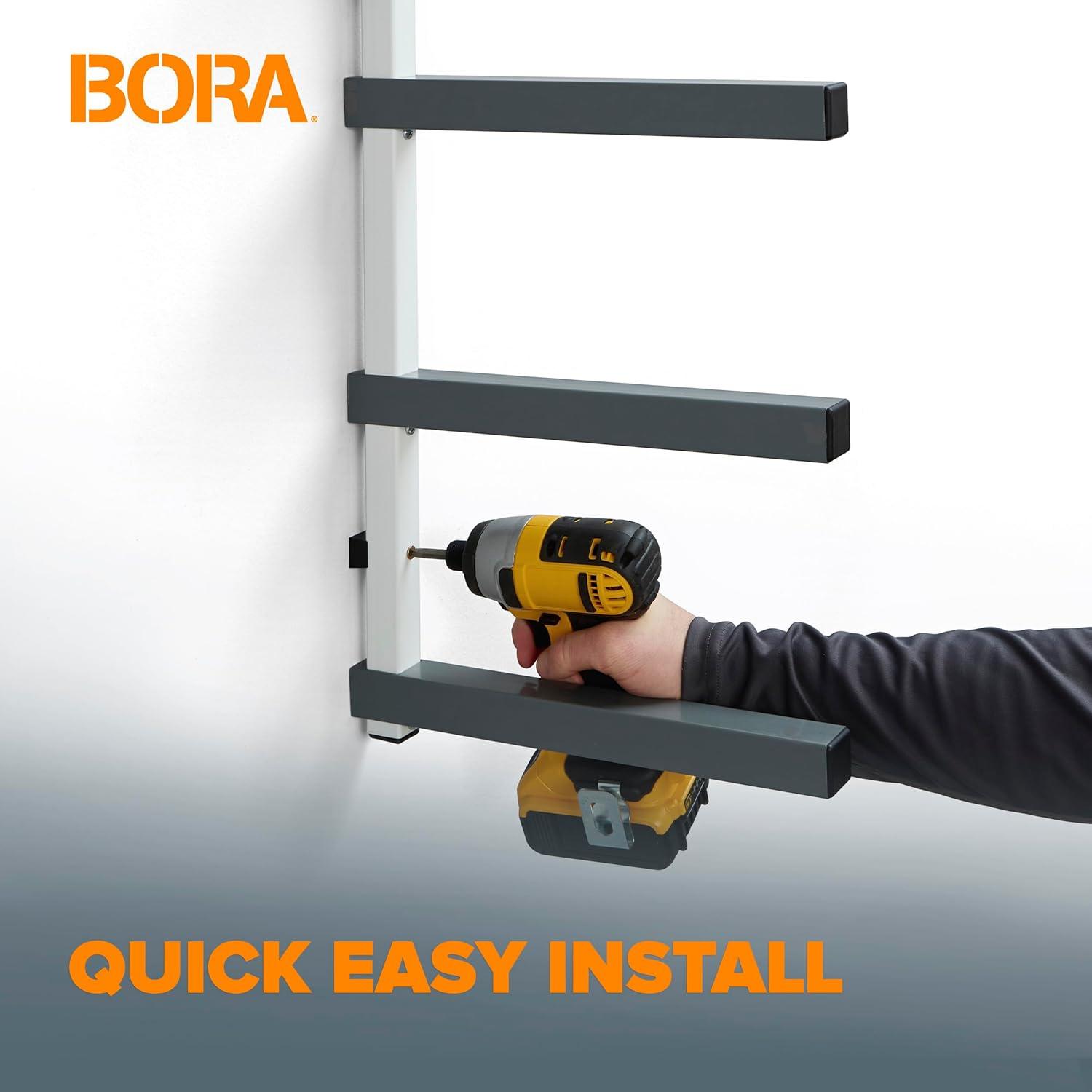 Bora Portamate Wall Mounted Storage Rack 6 Level Gray/white