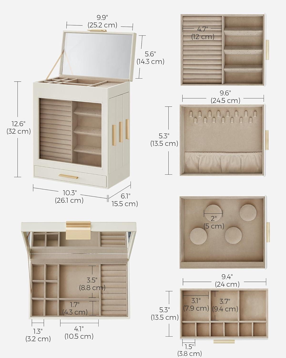 Latitude Run® 5 Layer Jewelry Box with Glass Window