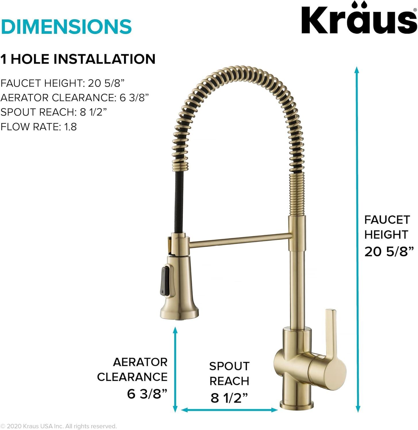 Britt Single Handle Commercial Kitchen Faucet with Dual Function Sprayhead