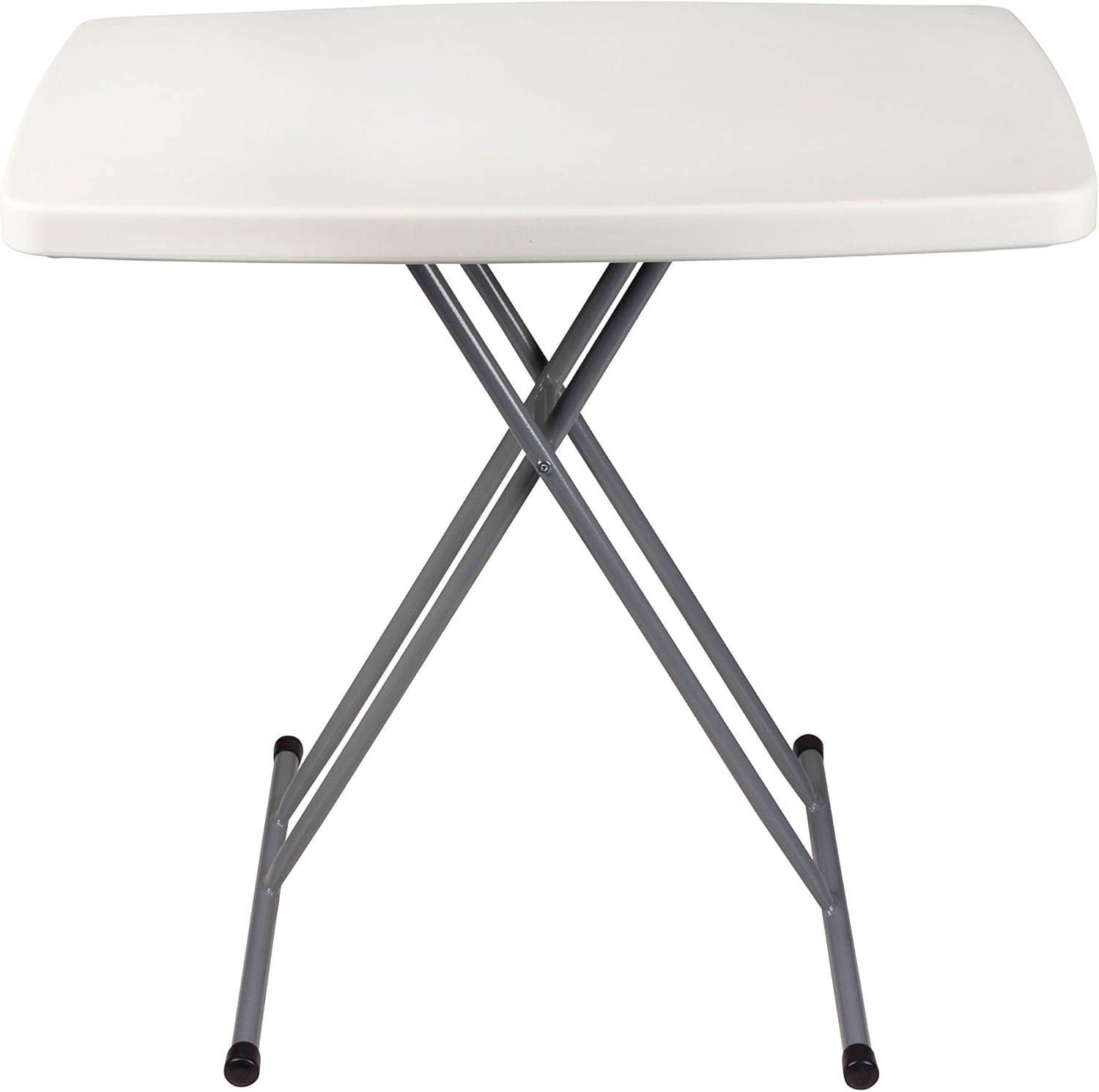 Speckled Grey Adjustable Height Folding Table with Metal Legs